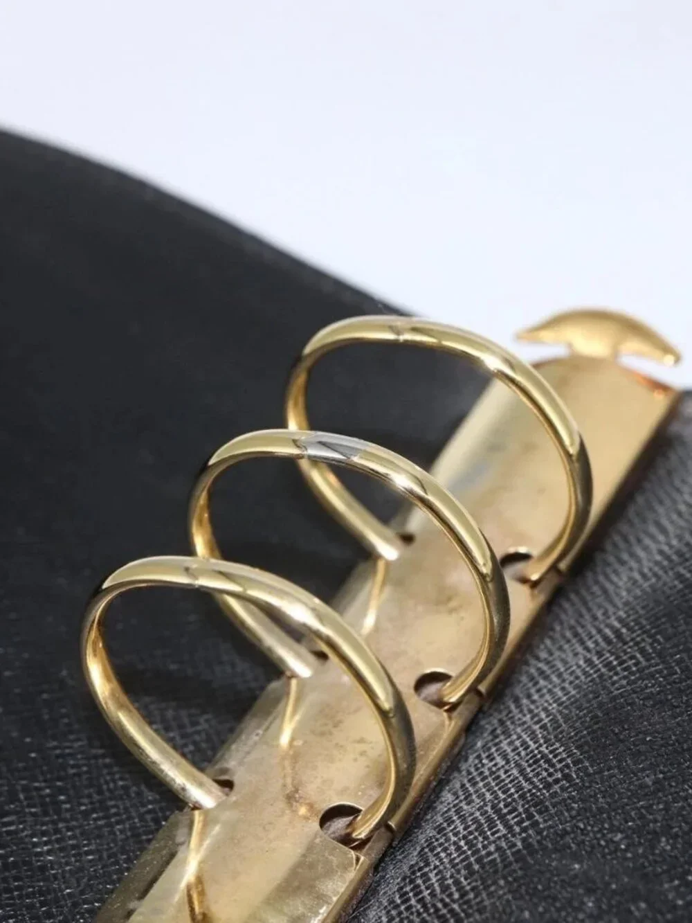 LOUIS VUITTON Epi Agenda GM Day Planner Cover Black Gold R20212 LV Auth yk20152